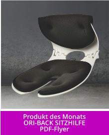 Produkt des Monats ORI-BACK SITZHILFEPDF-Flyer