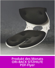 Produkt des Monats  ORI-BACK SITZHILFEPDF-Flyer