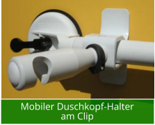 Mobiler Duschkopf-Halter am Clip