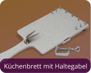 Küchenbrett mit Haltegabel