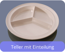 Teller mit Einteilung