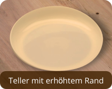 Teller mit erhöhtem Rand