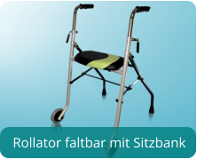 Rollator faltbar mit Sitzbank